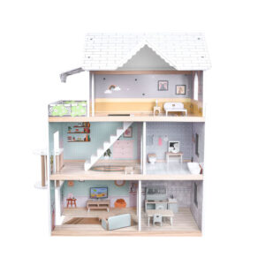 Zookabee 3 Storey Wooden Doll House (Furnished)