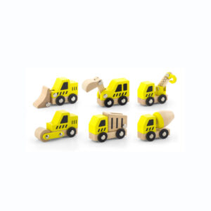 Viga Construction Wooden Cars Set