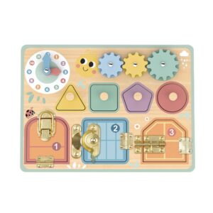 Tooky Toy Wooden Busy Board (pastel)