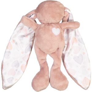 Tiger-Lily Pink Fleece Cuddle Bunny with Print Ears