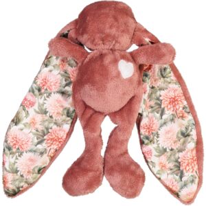 Tiger-Lily Rose Fleece Cuddle Bunny with Print Ears