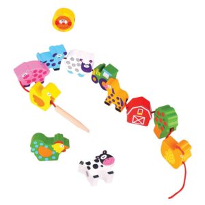 Tooky Toy Wooden Lacing Bead Activity Set